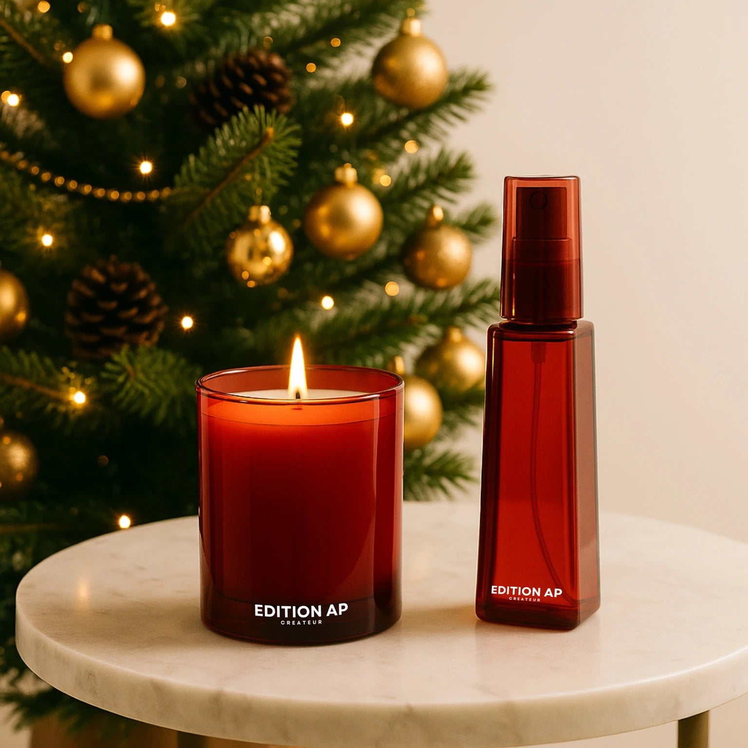 bougie-noel-signature-cire-végétale-odeur-sapin-editionap-parfum-d'intérieur-parfum-sapin
